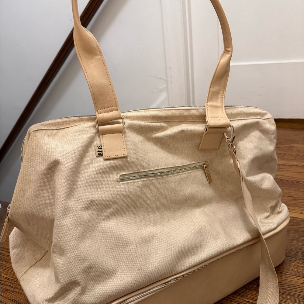 Beis Cream Weekender Bag